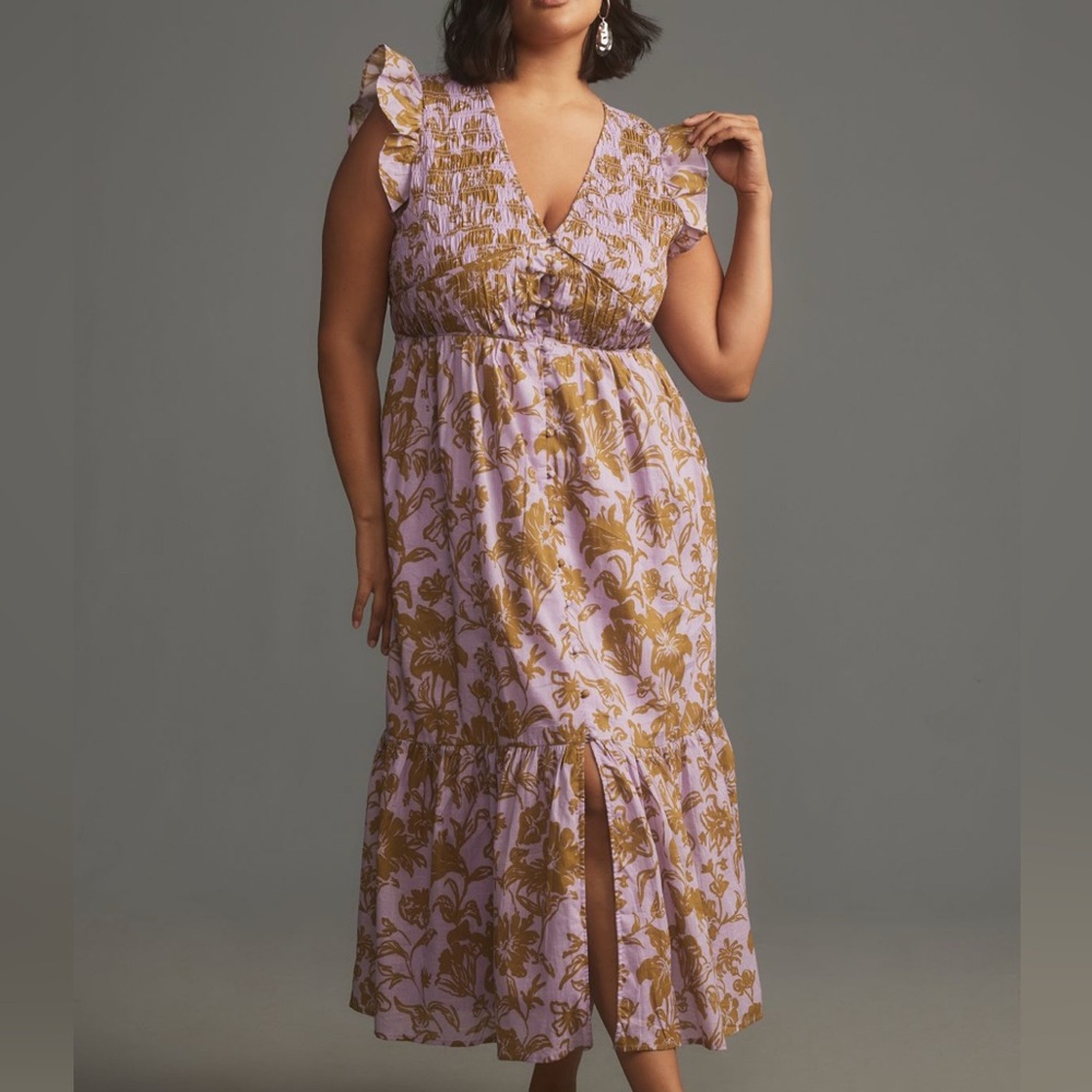 Anthropologie Peregrine Midi in Mauve, 2X, NWT